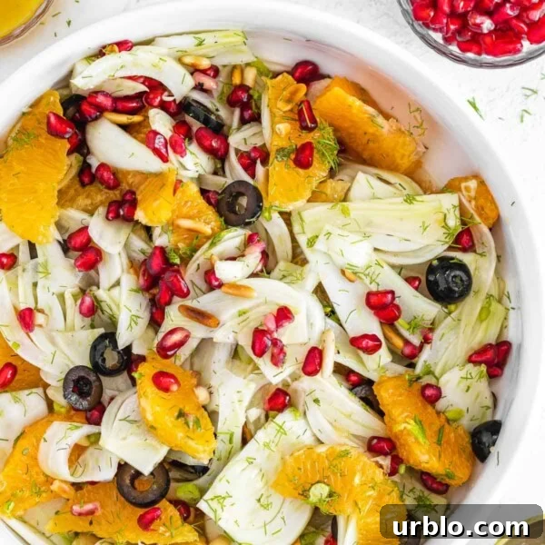 Fennel salad in a bowl