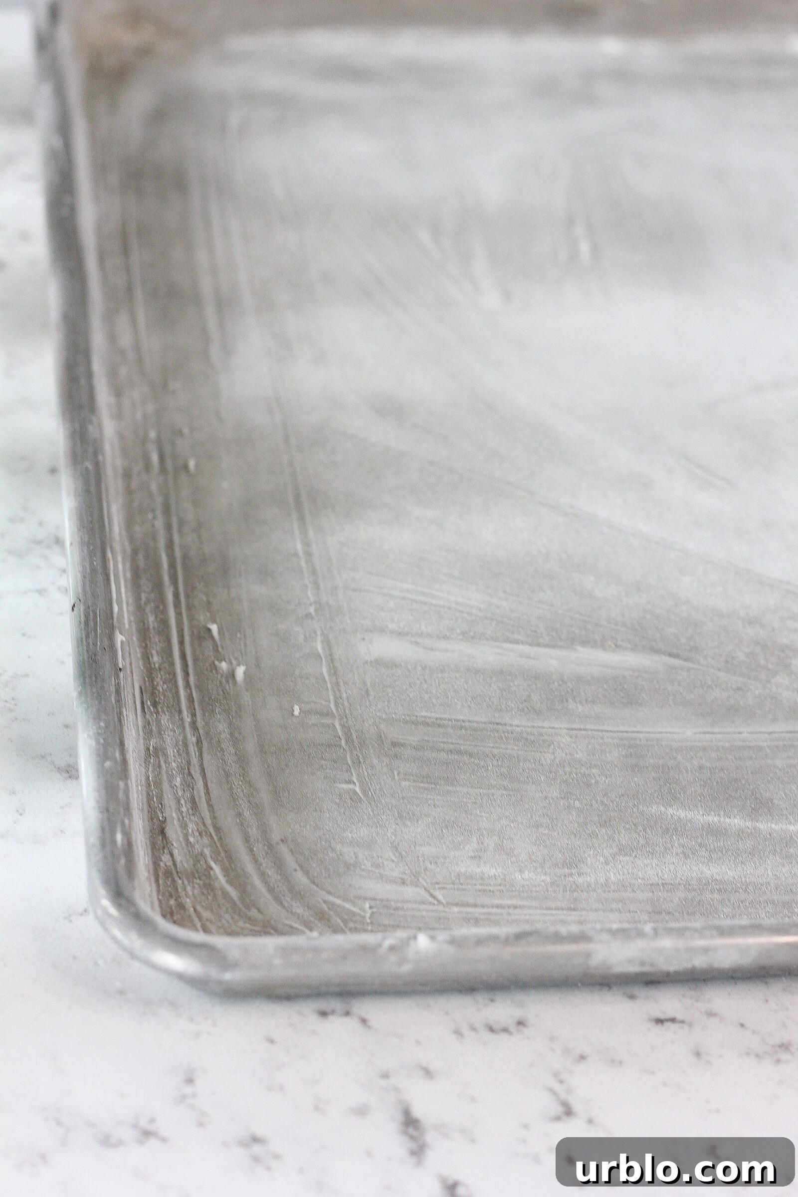Striped batter in pan