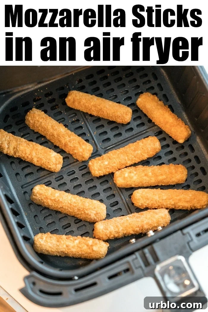 Air Fryer mozzarella sticks are so easy to make and crunchier than cooking them in your oven! Love fried cheese? This will be your favorite snack. #airfryer #airfryerrecipes #mozzarellasticks #frozenfood #ninjafoodi #foodi #thetypicalmom air fryer mozzarella sticks