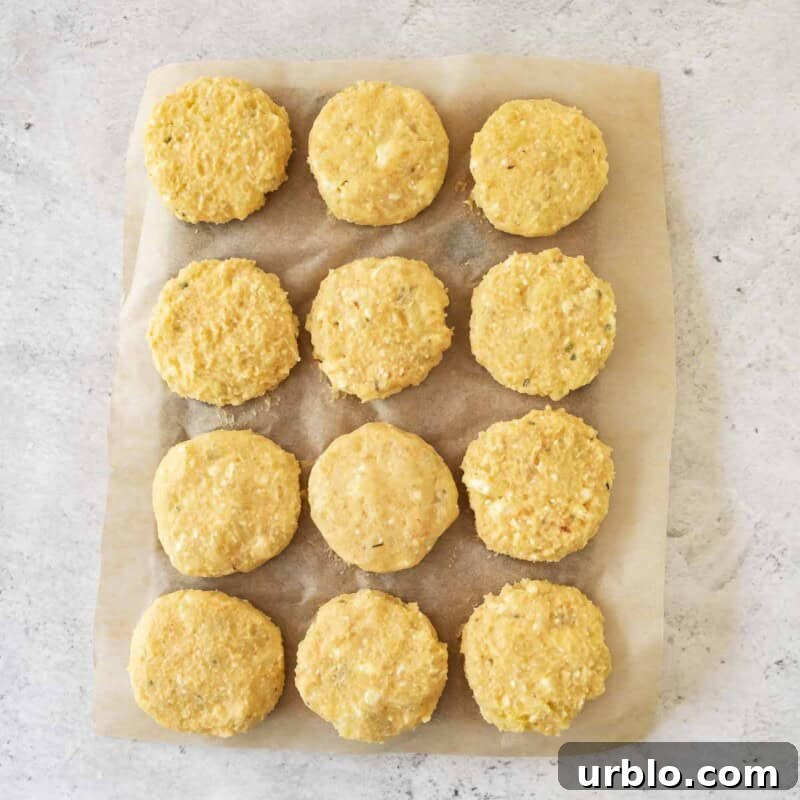 Crispy Potato Fritters Recipe for Golden, Crunchy Hash Browns 5 Form the potato mixture into patties.