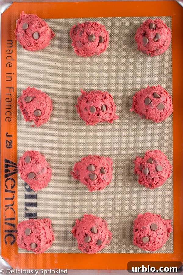 Red Velvet Chocolate Chip Cookies