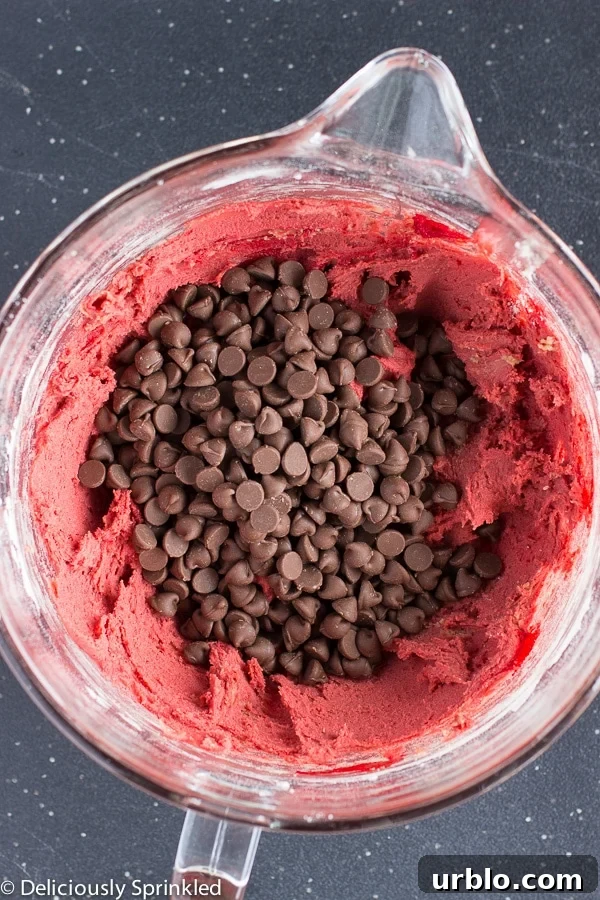 Red Velvet Chocolate Chip Cookies