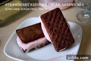 Strawberry Kefir Ice Cream Sandwiches