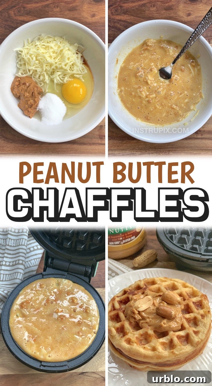 These low carb peanut butter waffles are so quick and easy to make, and they are perfect for a sweet keto breakfast or even midday snack! They taste like a peanut butter cookie. If you're looking for simple keto breakfast recipes and you're tired of eating eggs, you won't believe how yummy these chaffles are. Serve alone or with sugar free syrup. They take less than 5 minutes to make in your mini waffle maker. So yummy, even my kids love them! Perfect if you're on a keto or low carb diet. 