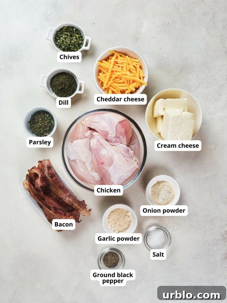 Ingredients for a dish arranged on a surface.