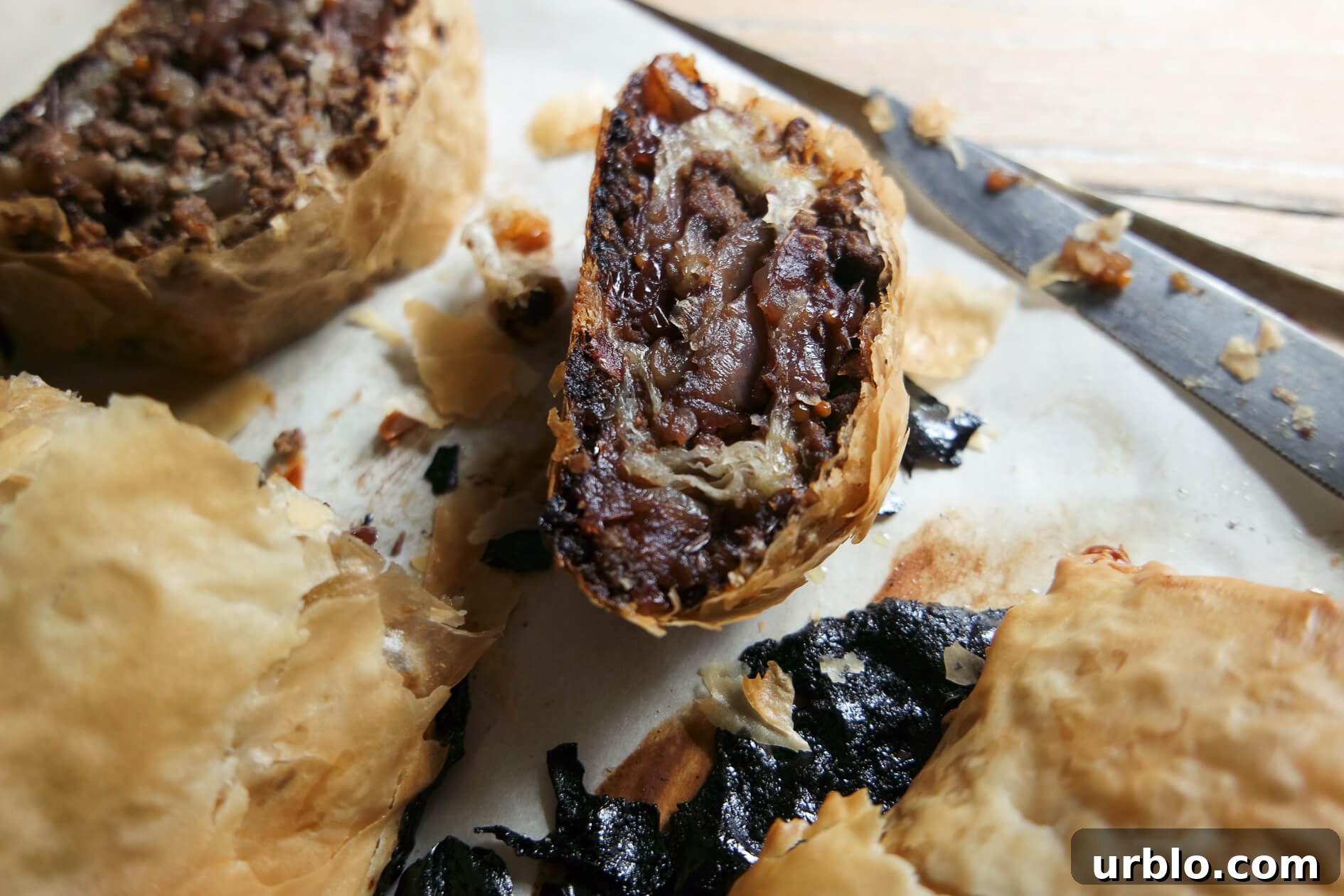 Savory Venison and Cranberry Strudel Recipe for Holiday Dinner 3 slice of venison savory strudel