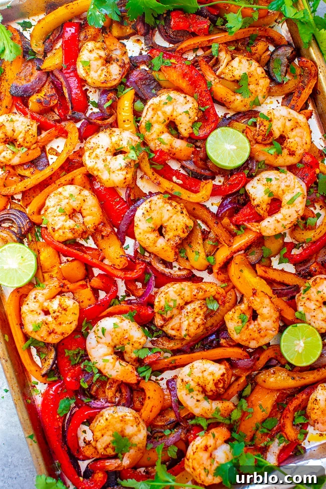 Sheet Pan Shrimp Fajitas