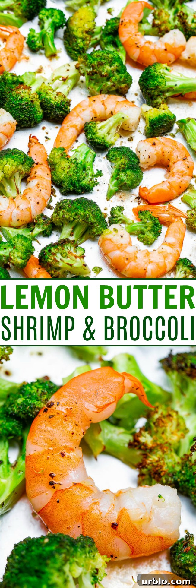 10-Minute Lemon Butter Shrimp and Broccoli - An EASY and healthy meal that's ready in no time, made on ONE sheet pan, and full of FLAVOR!! Perfect for quick lunches and busy weeknights!!