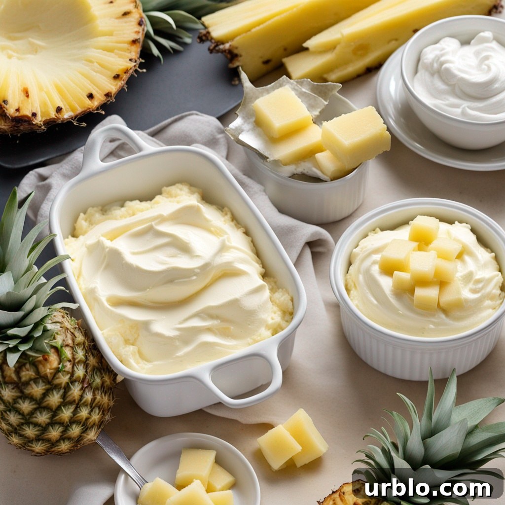 Keto version of Pineapple Cream Dessert.