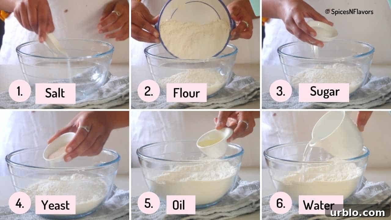 mixing the ingredients in a bowl