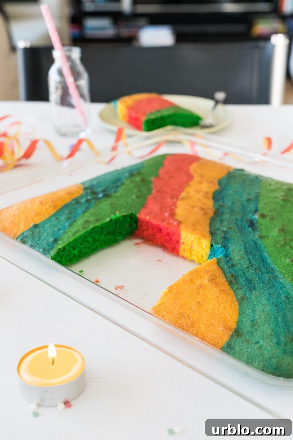 Rainbow Parrot Sheet Cake: Bright, Layered Party Dessert 5 colorful-fluffy-rainbow-cake