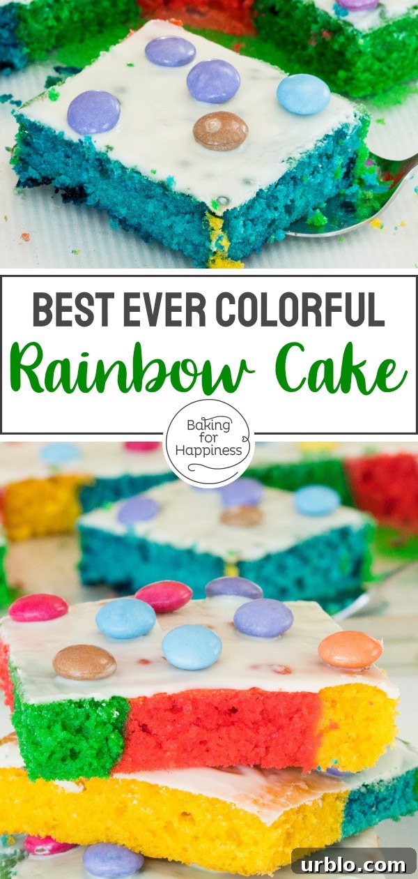 Rainbow Parrot Sheet Cake: Bright, Layered Party Dessert 9 This easy, colorful rainbow sheet cake, also known as parrot cake, made of sponge (parrot cake), is a real eye-catcher: beautiful and soo delicious!