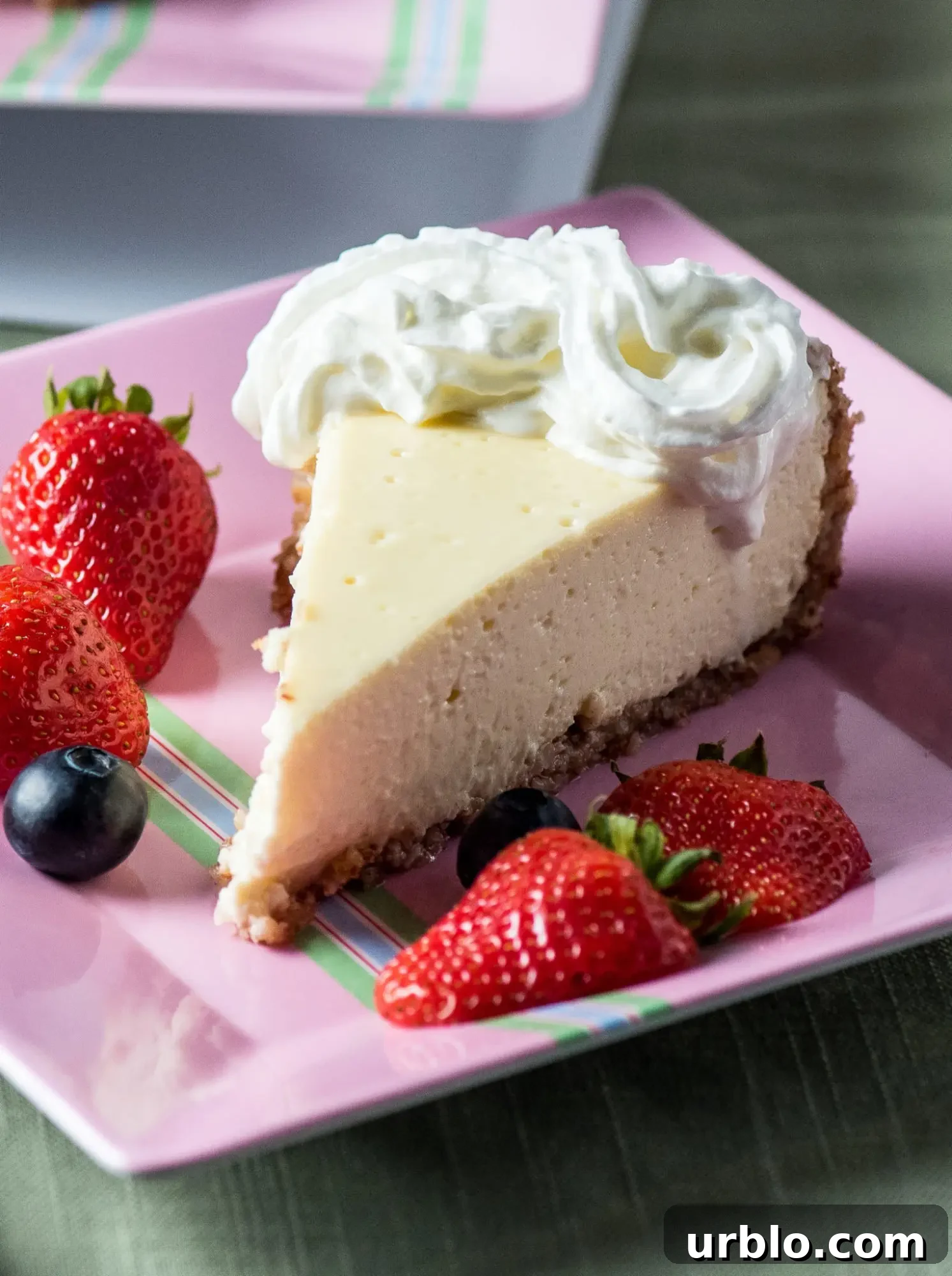 Individual Low Carb Cheesecake on plate