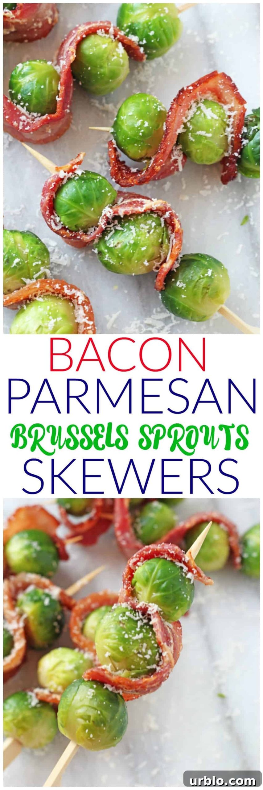 Bacon & Parmesan Brussels Sprout Skewers Pinterest Pin