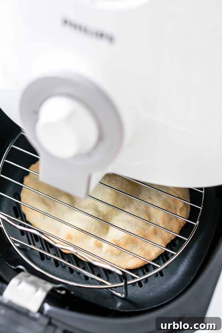 Flatbreads in an Air Fryer or stacked.