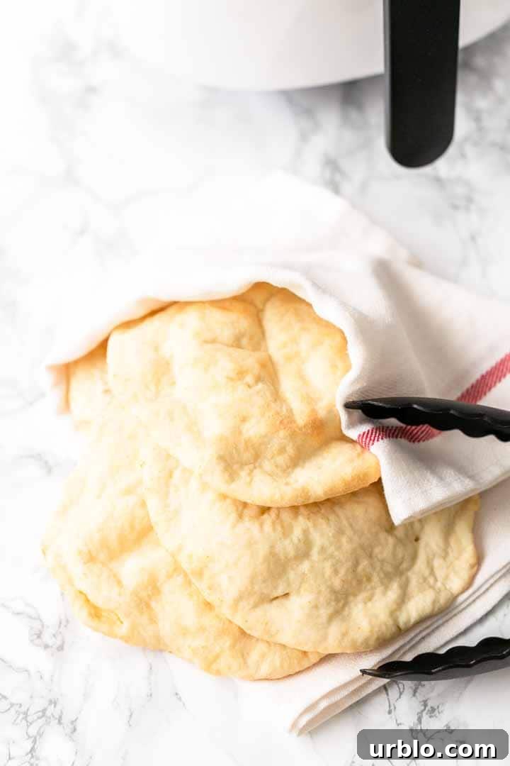 Flatbreads in an Air Fryer or stacked.
