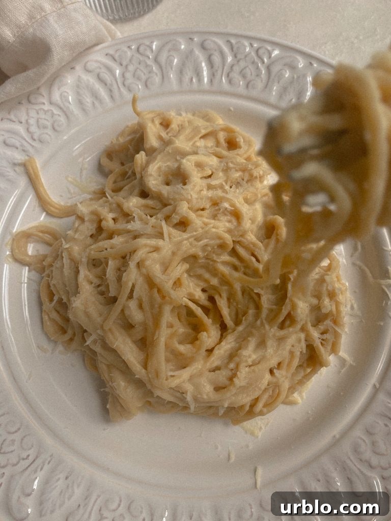 Vegan Spaghetti Recipe Made With Cauliflower Cheese Sauce. Gluten-Free and Vegan Pasta Recipe 