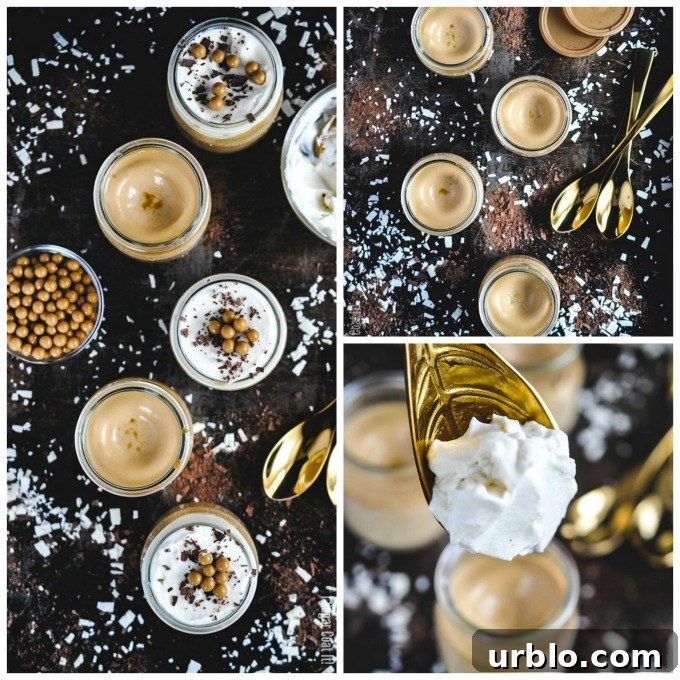 Baileys Caramelized Chocolate Pots de Creme. A smooth, rich, delectable custard with buttery, toasty Dulcey blond chocolate and creamy Baileys Irish Cream.