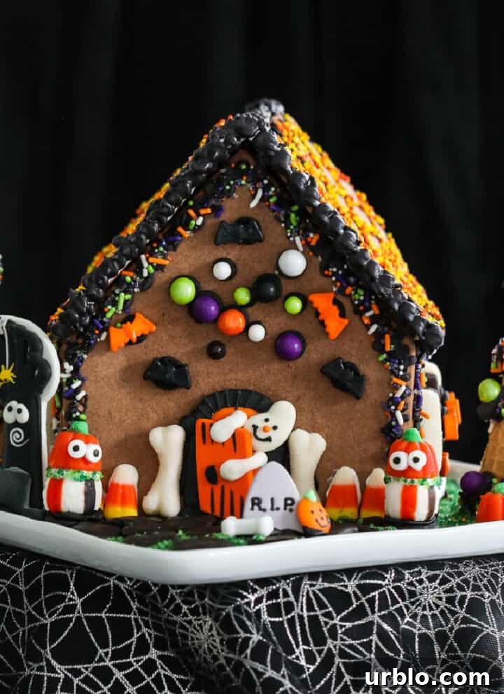 Halloween gingerbread house