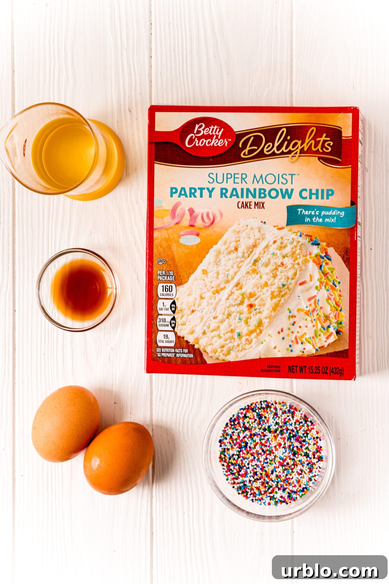 Funfetti Cake Mix Cookies ingredients