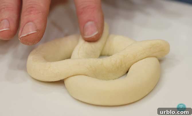 Pretzel dough divided