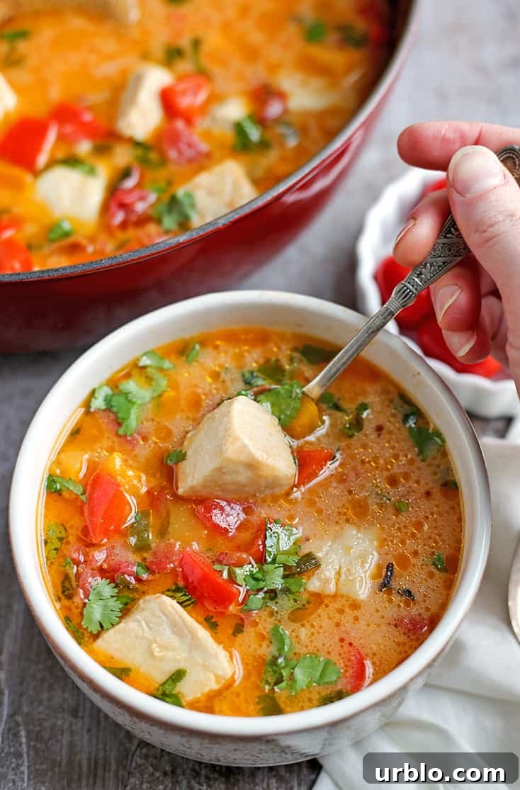 Fish stew served in a bowl