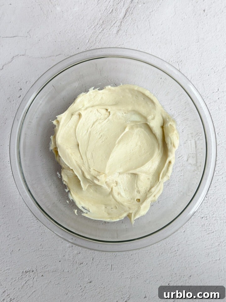 cream cheese and sugars mixed.