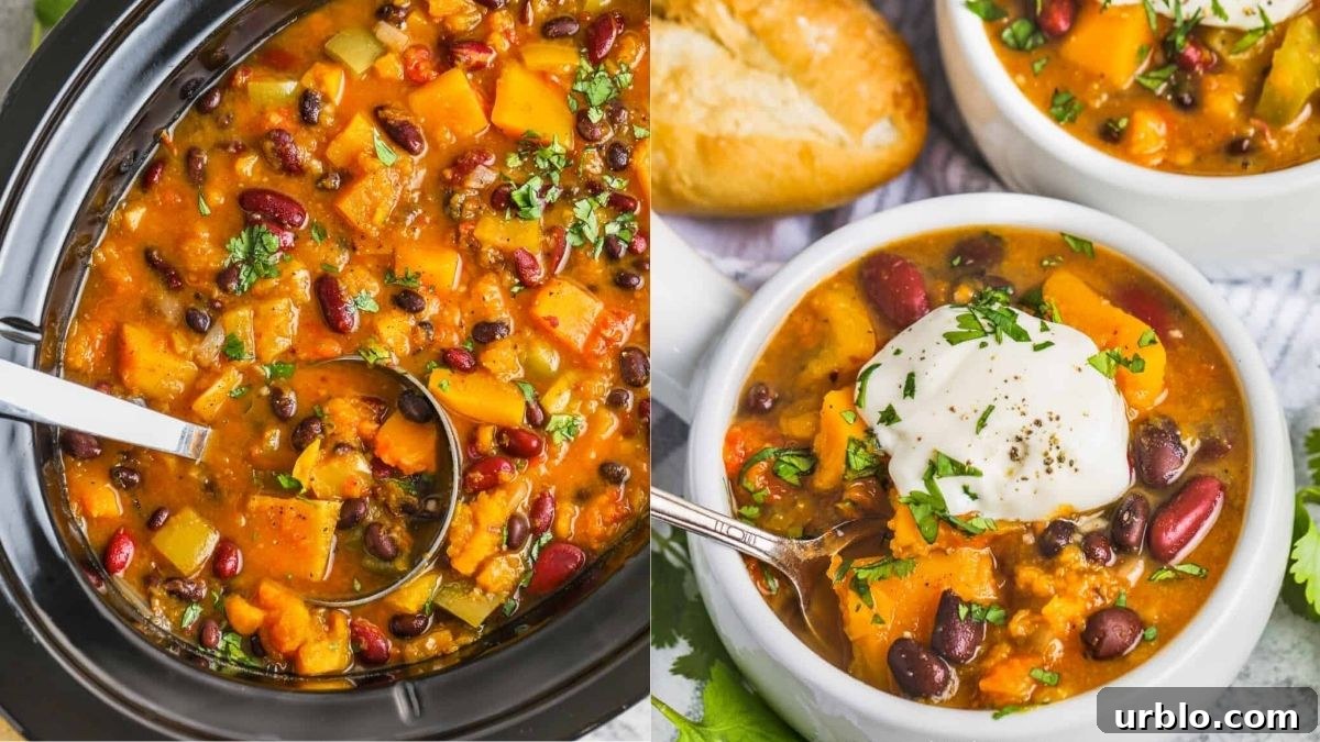 Butternut Squash Recipes: Soups, Sides & Cozy Seasonal Meals 10 Slow cooker butternut squash chili