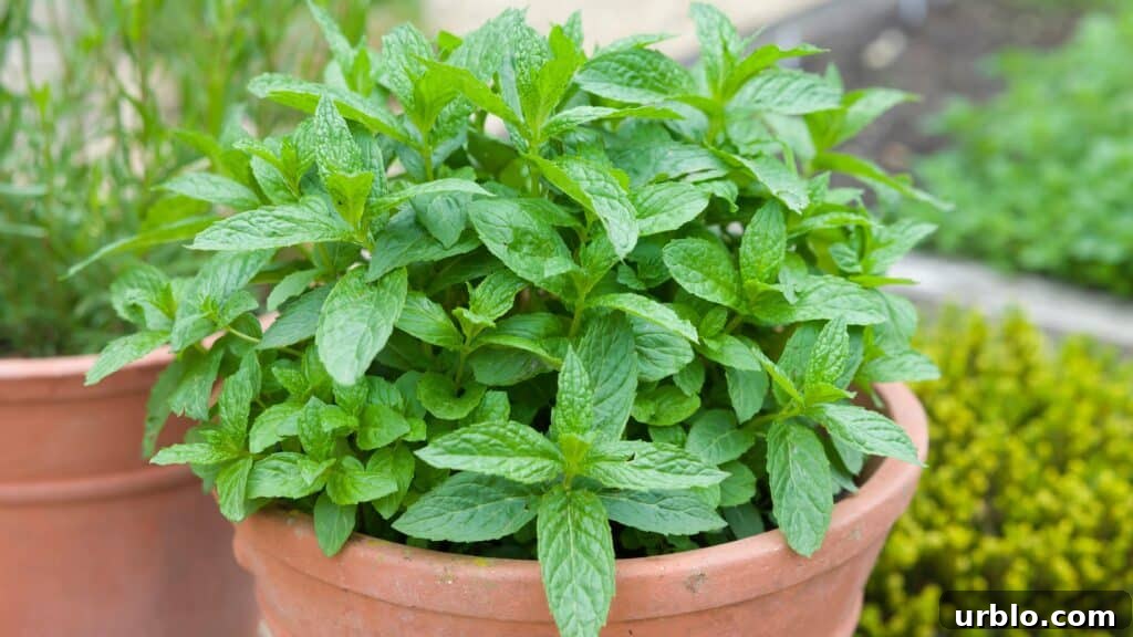 Why Peppermint Oil Feels Cooling — Surprising Mint Facts 3 Plant pot full of mint.