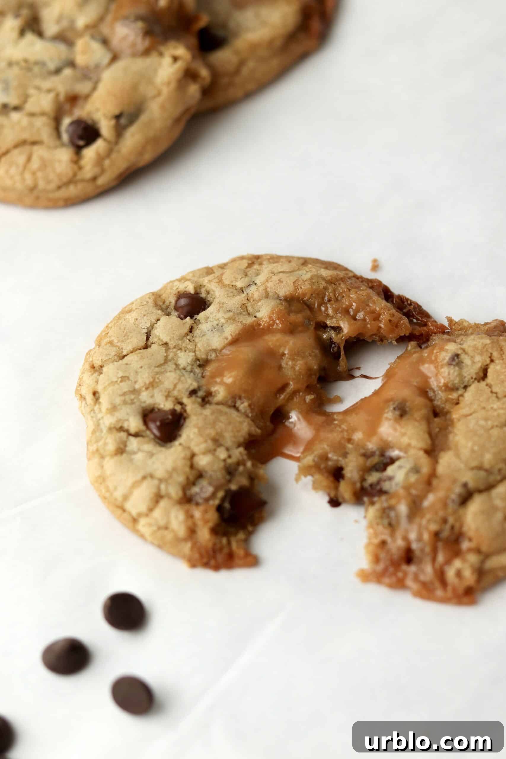caramel chocolate chip cookies