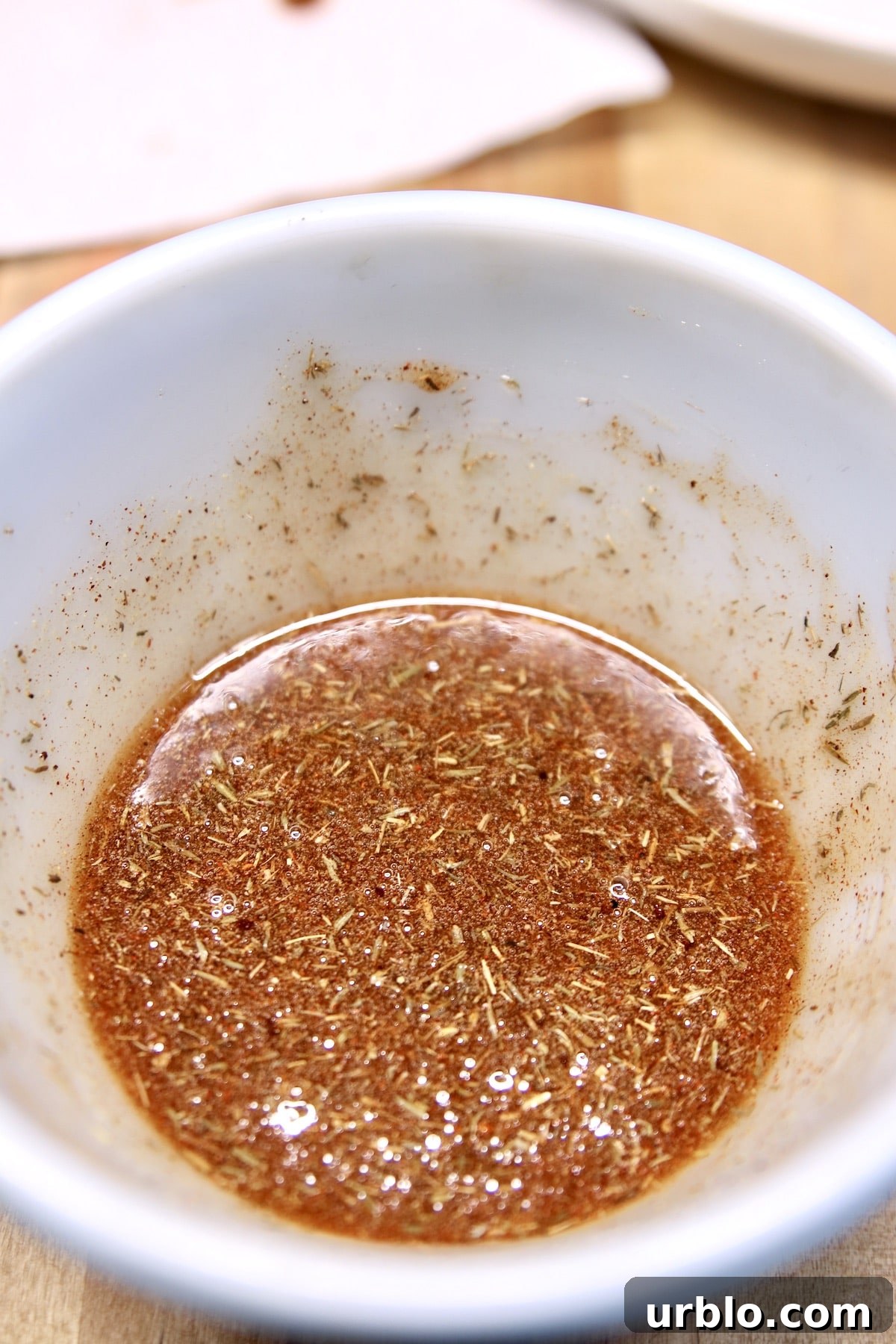 Honey garlic sauce in a bowl.
