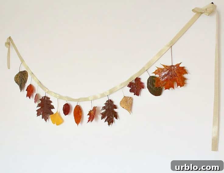 How to Make a Charming Fall Leaves Garland for Your Home 3 autumn garland