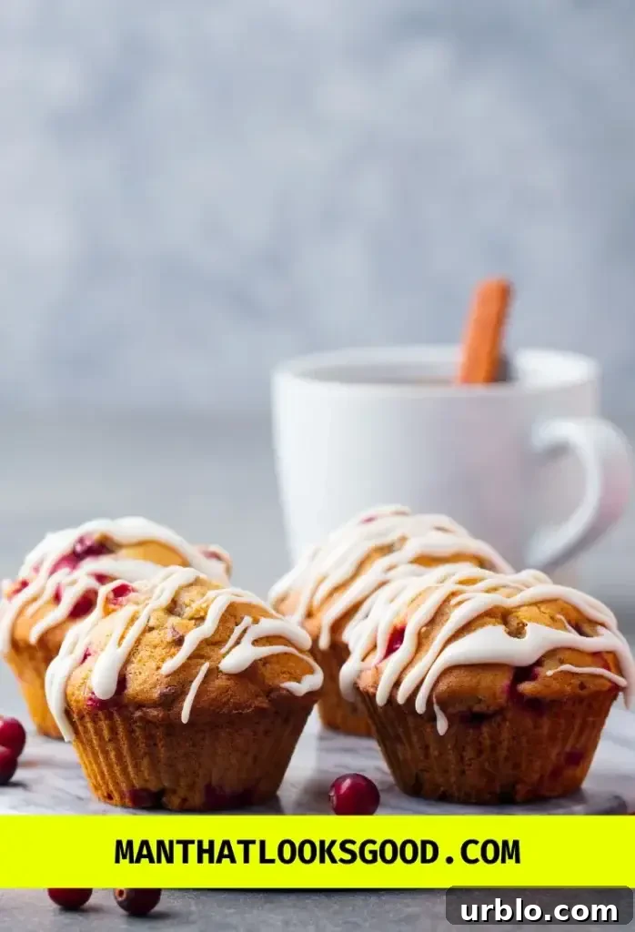 Glazed Cranberry Pecan Muffins