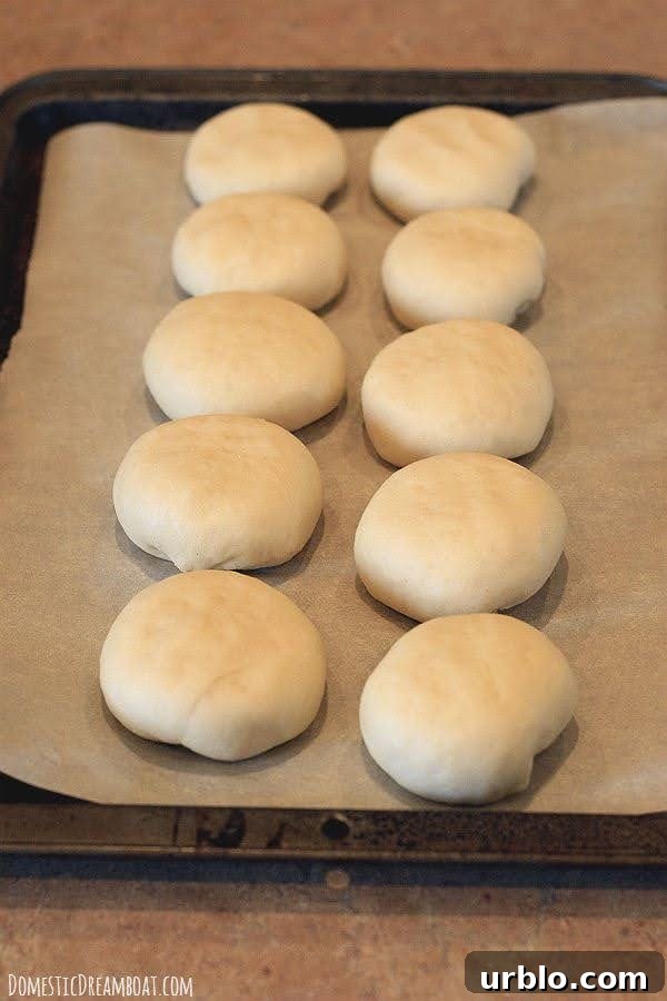 How to Make Fluffy Homemade Hamburger Buns 4 Dough doubled in size