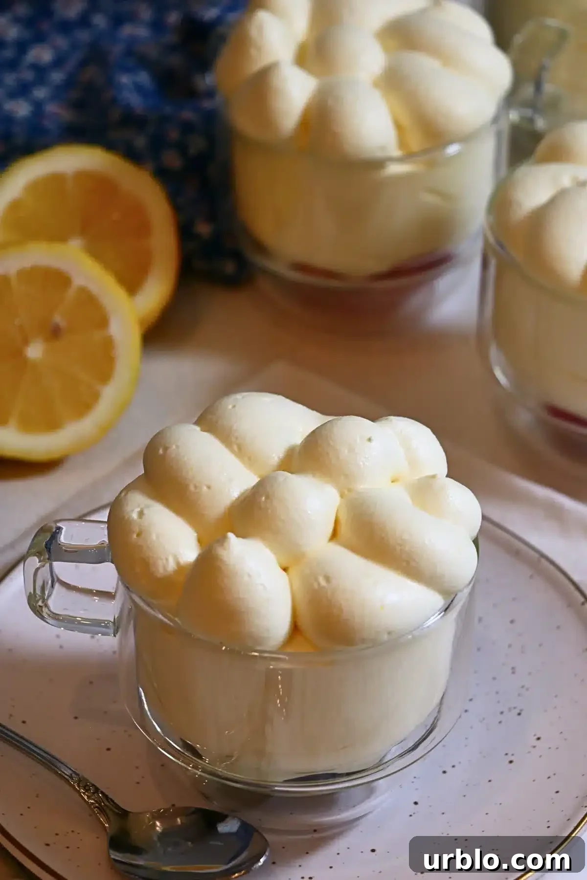 Silky Lemon Mousse Recipe with Fresh Citrus Zest 2 airy lemon mousse in a glass cup