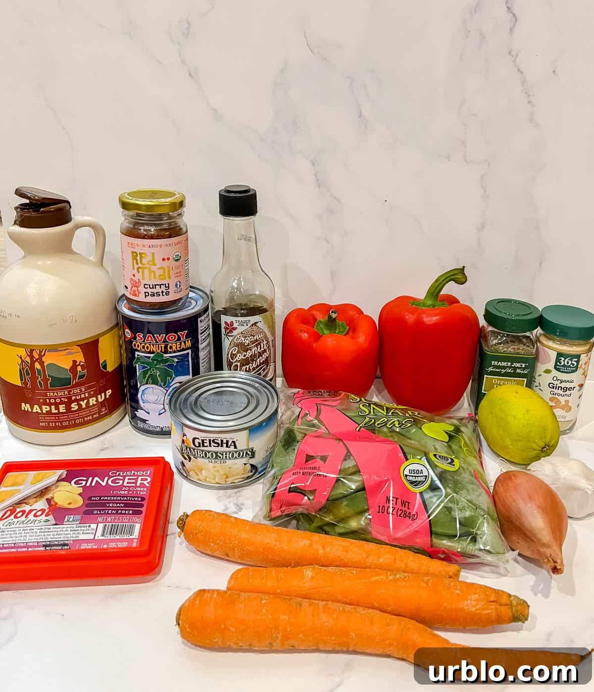 Vegan Thai Red Curry (Paleo-Friendly) 3 Ingredients needed to make vegan Thai red curry.