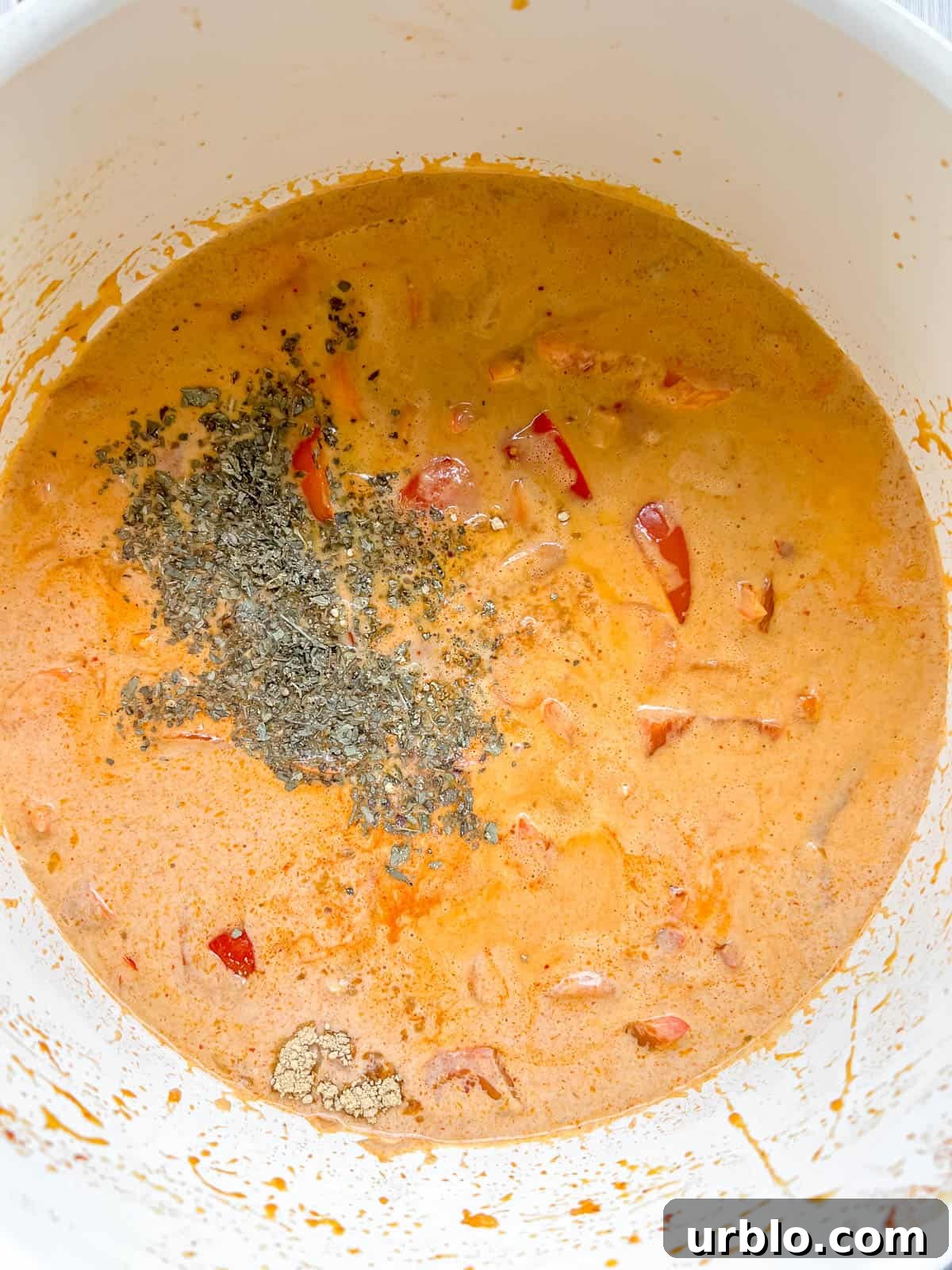 Vegan Thai Red Curry (Paleo-Friendly) 8 Dried basil and spices added to paleo Thai red curry.