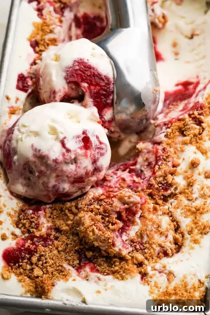 No-Churn Strawberry Cheesecake Ice Cream Recipe 3 strawberry-cheesecake-ice-cream